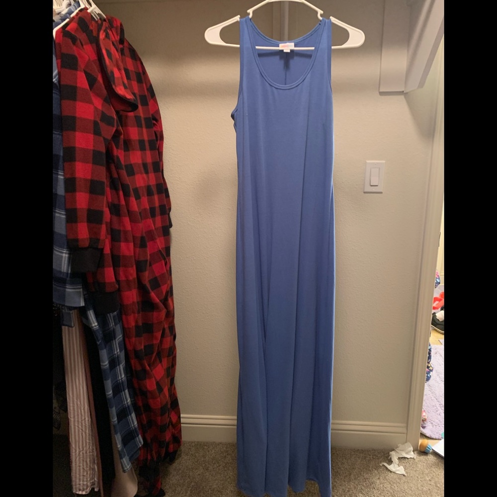 Blue lularoe Dani maxi dress
